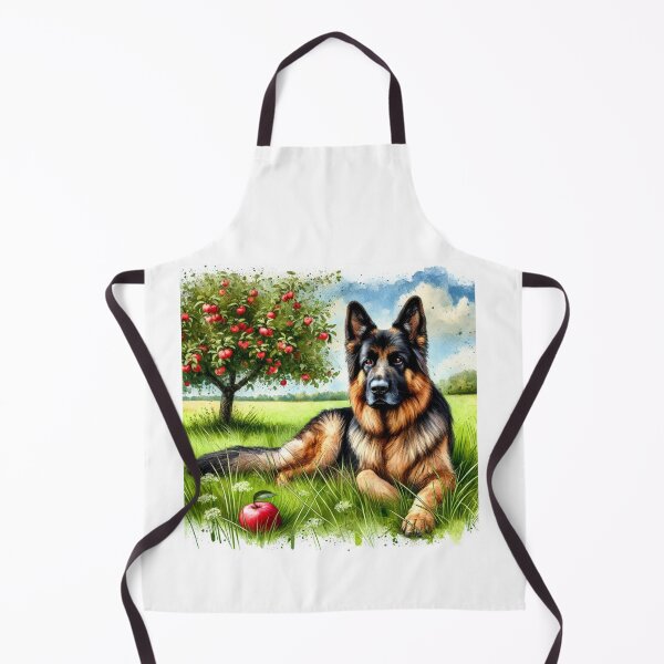 Item preview, German Shepherd dog under apple tree designed and sold by Zelda50.
