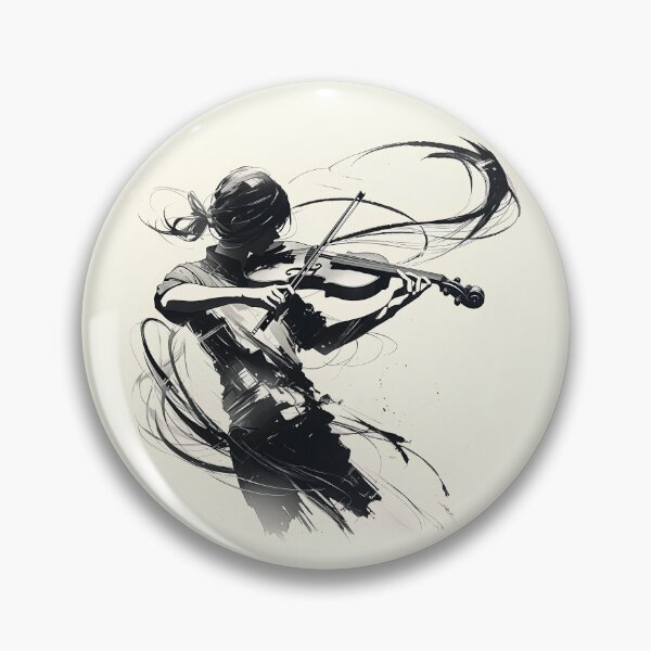 Item preview, Graceful Violinist – Artistic Silhouette Design designed and sold by Windy-market.