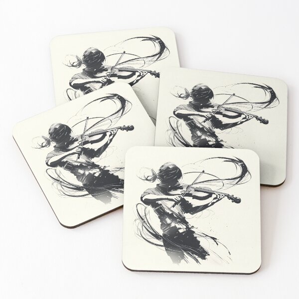 Item preview, Graceful Violinist – Artistic Silhouette Design designed and sold by Windy-market.