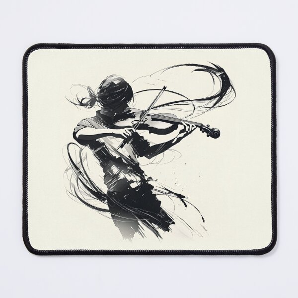 Item preview, Graceful Violinist – Artistic Silhouette Design designed and sold by Windy-market.