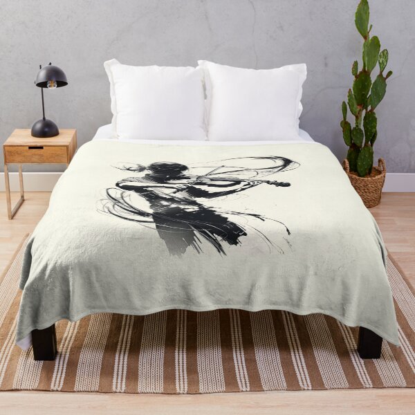 Item preview, Graceful Violinist – Artistic Silhouette Design designed and sold by Windy-market.