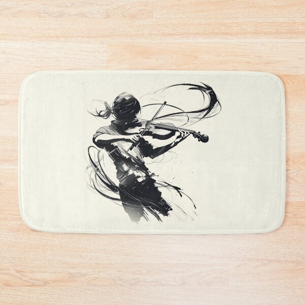 Item preview, Graceful Violinist – Artistic Silhouette Design designed and sold by Windy-market.
