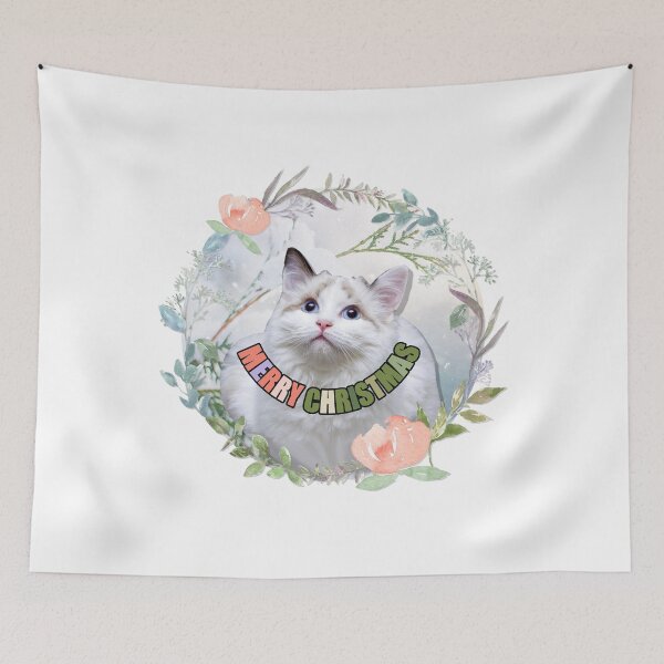 Item preview, Merry Christmas Cat - Adorable Feline Holiday Cheer designed and sold by ArtsyExplorer.