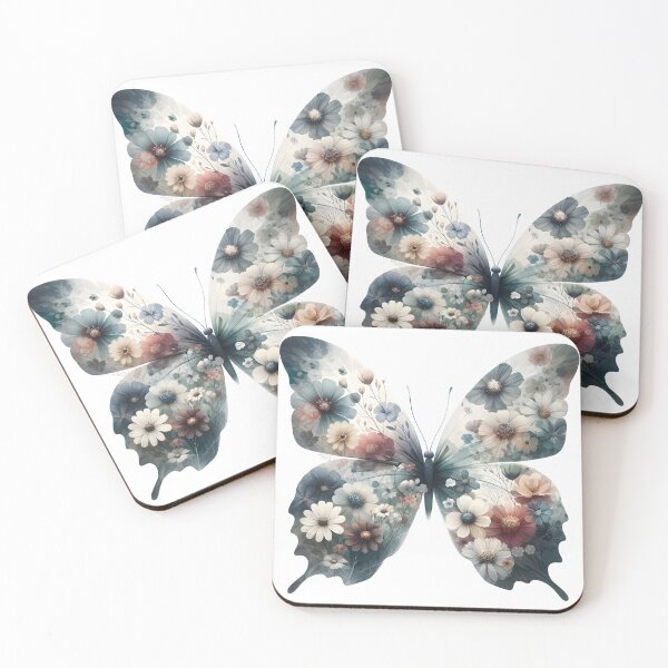 Item preview, Butterfly Flowers floral silhouette designed and sold by Dominika Farkašová.