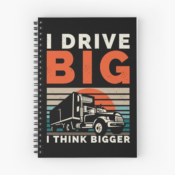Item preview, I Drive Big I Think Bigger Funny Truck Driver Retro Distressed designed and sold by Anniko Art Studio.