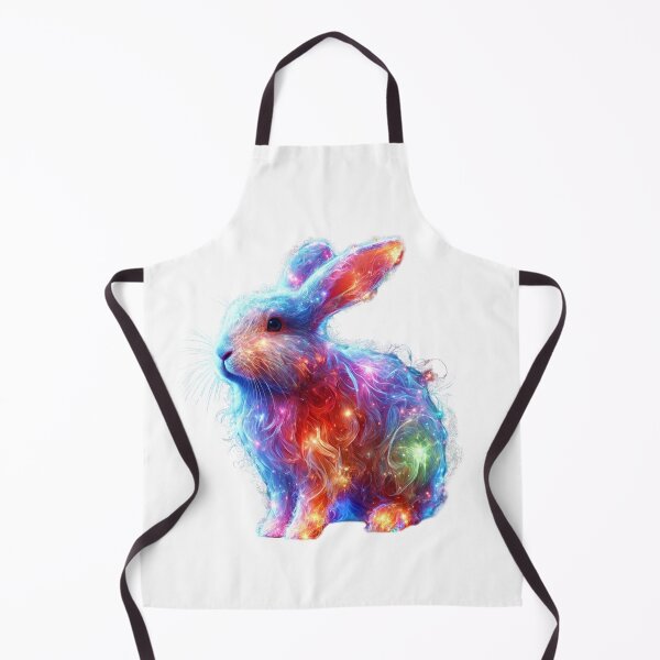 Item preview, Glowing Prism Rabbit – Ethereal Neon Light Animal designed and sold by GloriousArtSKD.