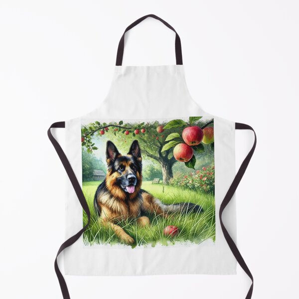 Item preview, German Shepherd dog under apple tree designed and sold by Zelda50.