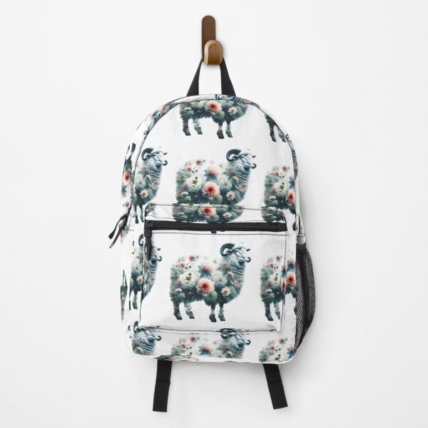Item preview, Ran Sheep Lamb Flowers floral silhouette designed and sold by Dominika Farkašová.