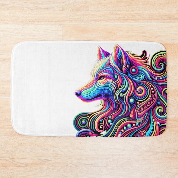 Item preview, Psychedelic Neon Wolf designed and sold by becauseturkey.