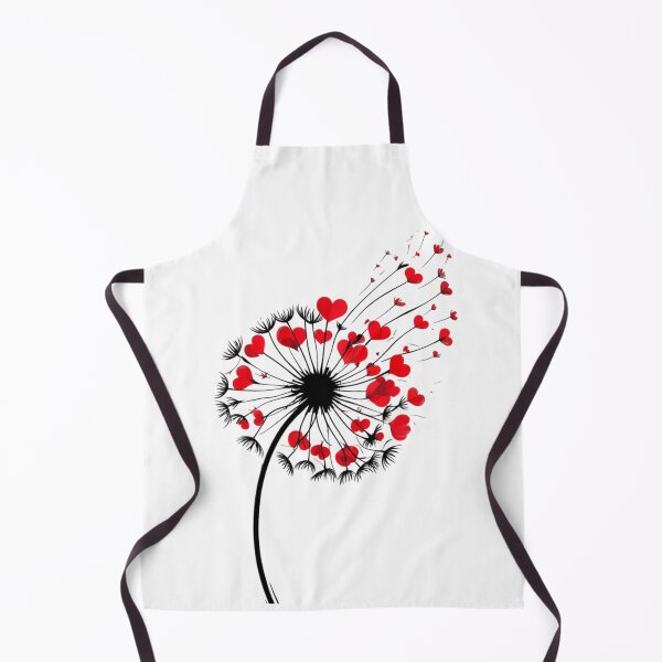 Item preview, Minimalist Valentine's Watercolor Illustrating Black Dandelion With Hearts  designed and sold by Aise06.