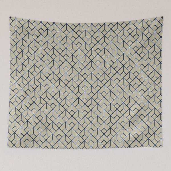Item preview, Art Deco Pattern 12 - Marletta Blue on Off-White designed and sold by elektronen.