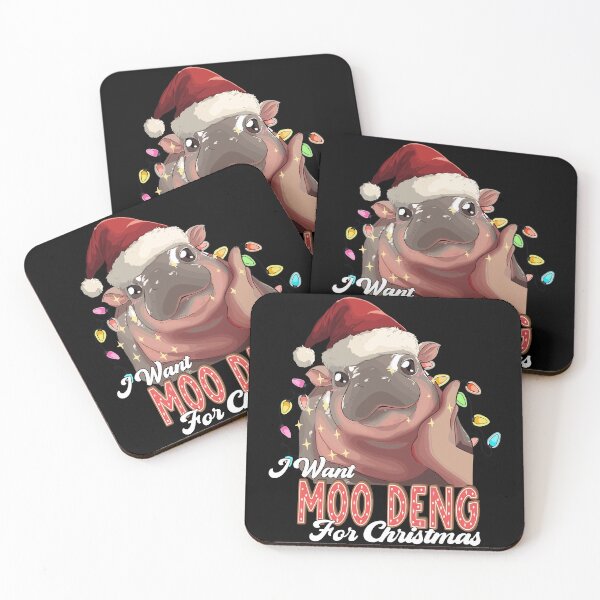 Item preview, I Want Moo Deng For Christmas, Hippo Christmas Lights designed and sold by savecloth.