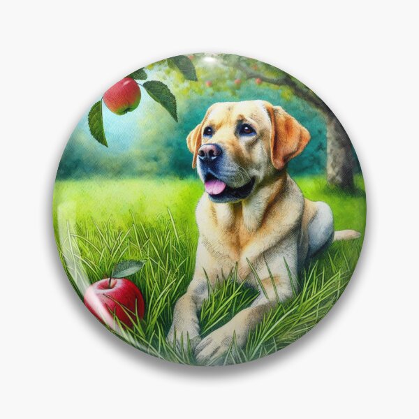 Item preview, Labrador dog under apple tree designed and sold by Zelda50.