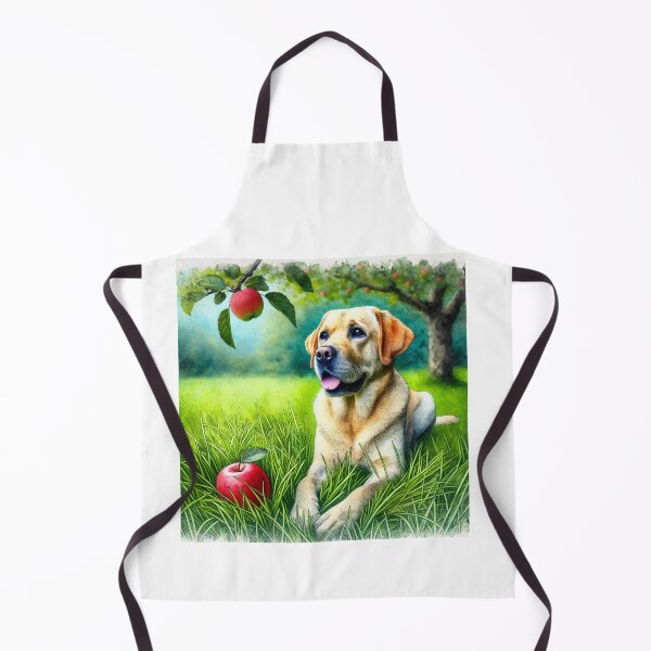Item preview, Labrador dog under apple tree designed and sold by Zelda50.