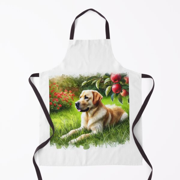 Item preview, Labrador dog under apple tree designed and sold by Zelda50.