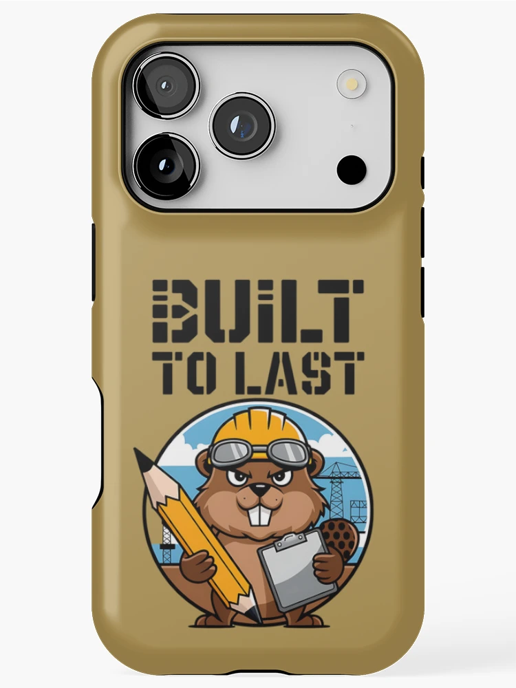 Thumbnail 1 of 4, iPhone Case, Built to Last: Rugged Beaver Engineer Design designed and sold by TeeGrit.