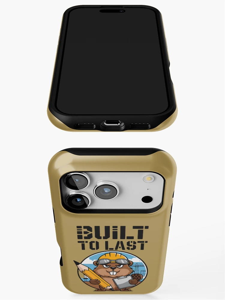 Thumbnail 3 of 4, iPhone Case, Built to Last: Rugged Beaver Engineer Design designed and sold by TeeGrit.