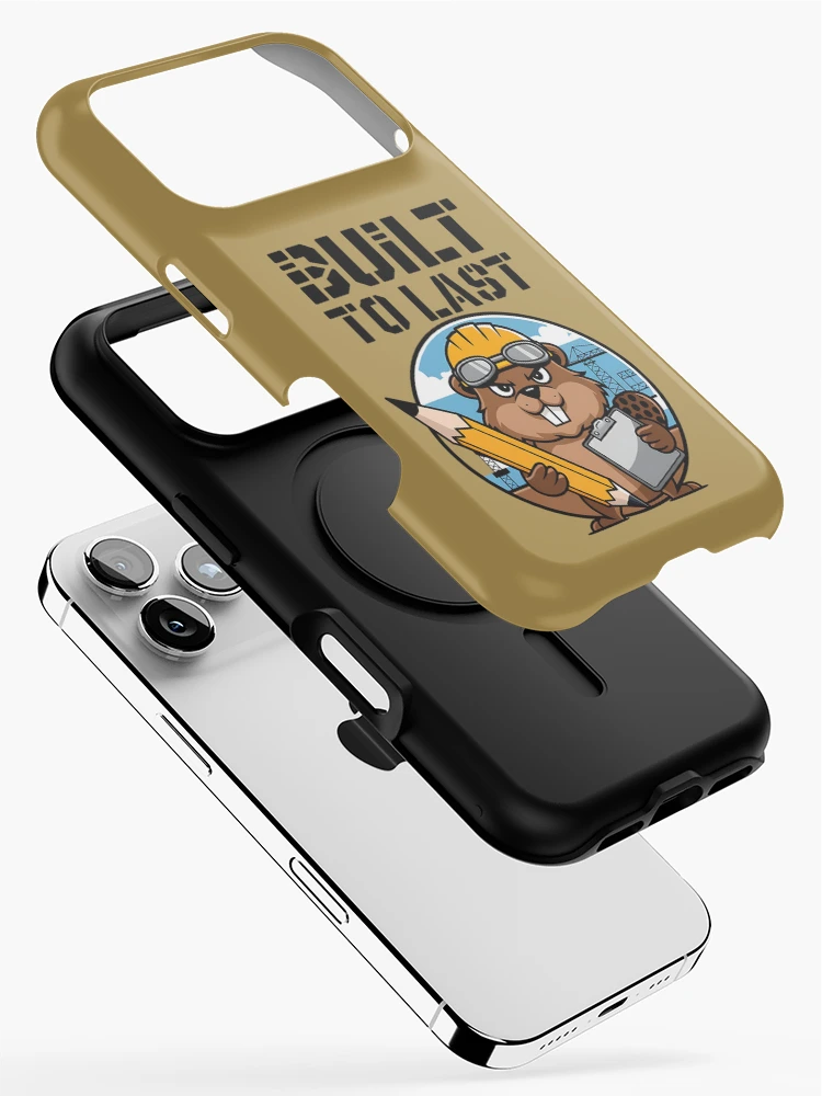 Thumbnail 2 of 4, iPhone Case, Built to Last: Rugged Beaver Engineer Design designed and sold by TeeGrit.