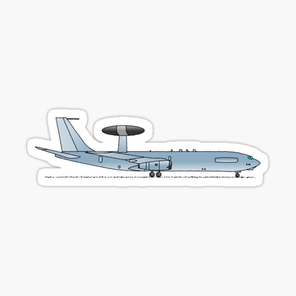 Boeing E-3A AWACS Aircraft Art Sticker