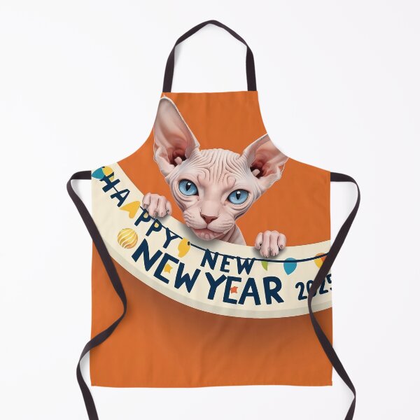 Item preview, Happy New Year 2025 Sphynx Cat Art designed and sold by purrfect pattern.