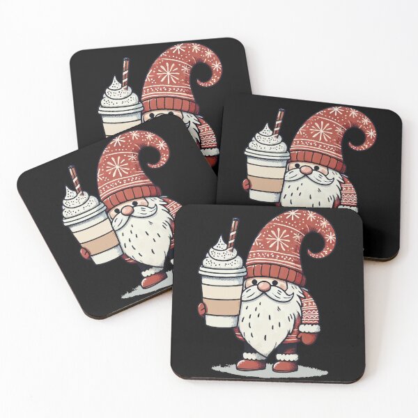 Item preview, Christmas Gnome With Coffee Gnome designed and sold by LuminOrb.