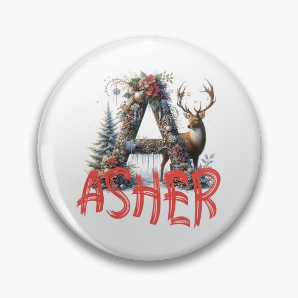 Item preview, Name Asher. My name is Asher. Winter initial. designed and sold by MagelliShop.