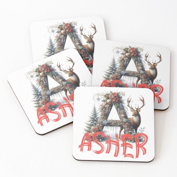 Item preview, Name Asher. My name is Asher. Winter initial. designed and sold by MagelliShop.