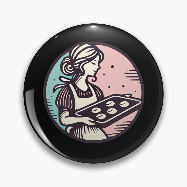 Item preview, Vintage Baker With Cookies Illustration designed and sold by LuminOrb.