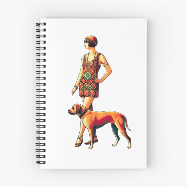 Item preview, Art deco dog at the beach designed and sold by kookycomet.
