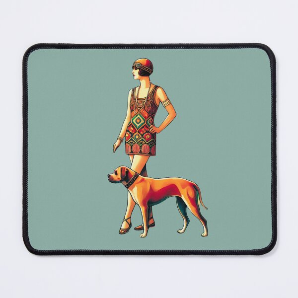 Item preview, Art deco dog at the beach designed and sold by kookycomet.