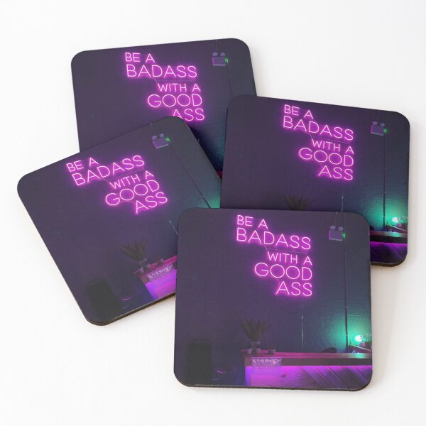 Item preview, Be A Badass With A Good Ass & Neon Text designed and sold by goodfell4s.