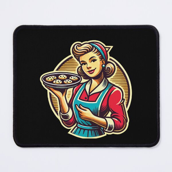 Item preview, Retro Baker With Cookies Illustration designed and sold by LuminOrb.