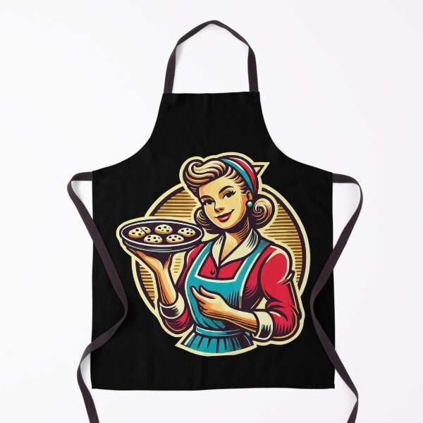 Item preview, Retro Baker With Cookies Illustration designed and sold by LuminOrb.