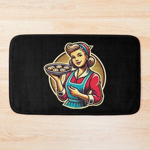 Item preview, Retro Baker With Cookies Illustration designed and sold by LuminOrb.