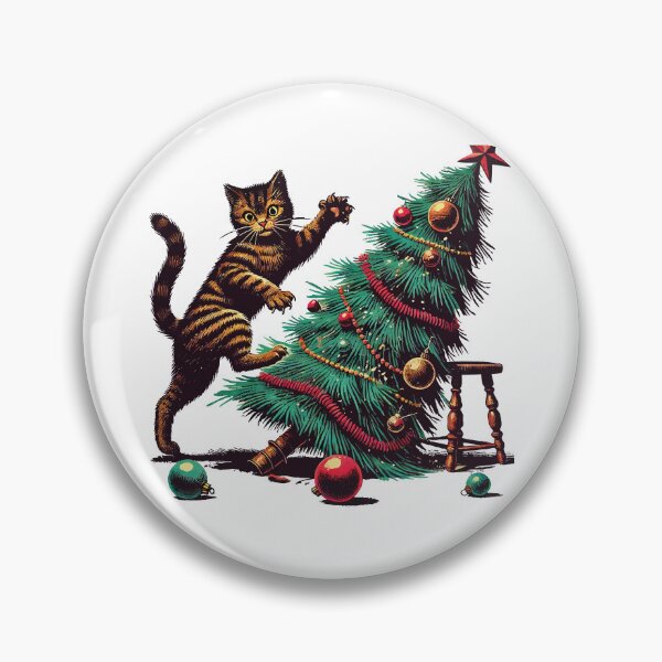 Item preview, Funny Cat Christmas Retro Vintage designed and sold by LuminOrb.
