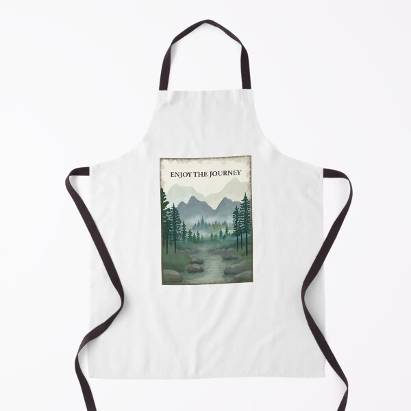 Item preview, Enjoy the Journey misty forest, hills, mountain, river painting designed and sold by Scat the cat.