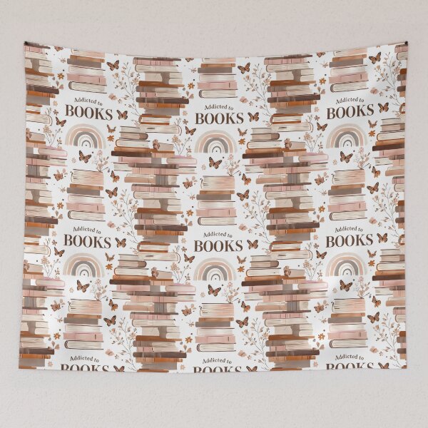 Item preview, Addicted to Books Vintage Aesthetic Book Lover Art designed and sold by Monascreativeempire.
