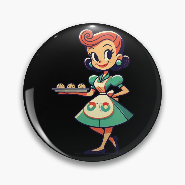Item preview, Retro Housewife With Cookie Tray designed and sold by LuminOrb.