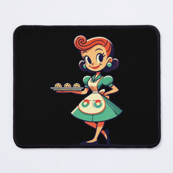 Item preview, Retro Housewife With Cookie Tray designed and sold by LuminOrb.