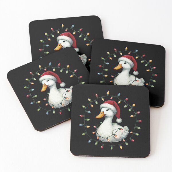 Item preview, Funny Duck With Fairy Lights Christmas designed and sold by LuminOrb.