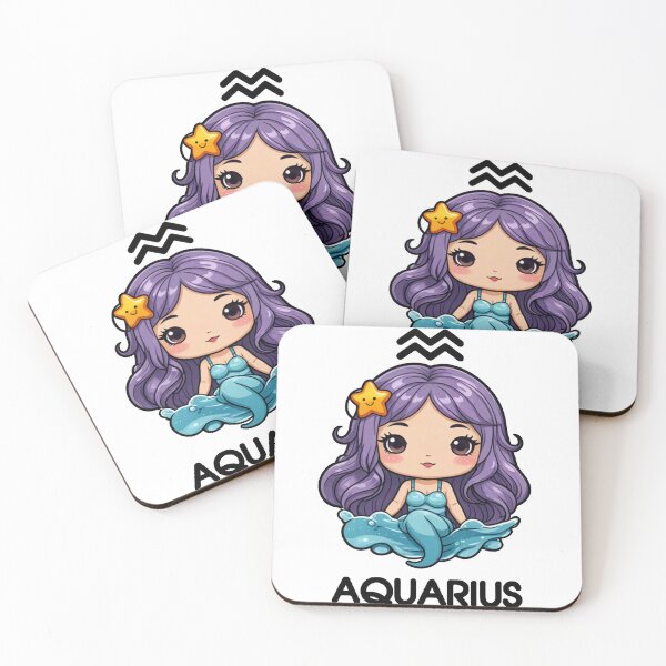 Item preview, Kawaii Aquarius: Adorable Water Bearer designed and sold by SketchOnScreen.