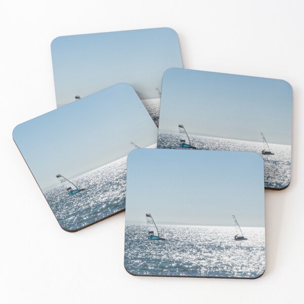 Item preview, Blue Ocean Sports - Two Windsurfers on Shimmering Seas designed and sold by Georgia Mizuleva.
