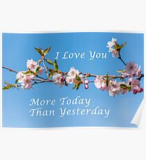I Love You More Today Than Yesterday Poster