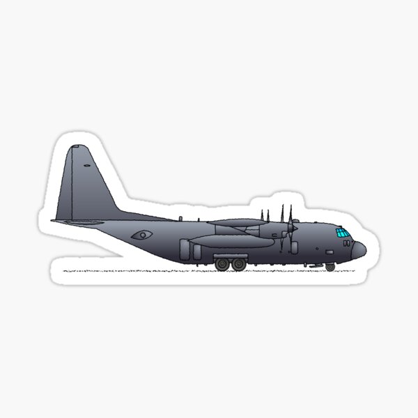 Lockheed C-130 Hercules Transport Plane Art Sticker