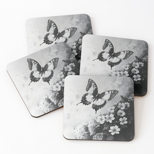 Item preview, Black and white monarch butterfly pencil drawing designed and sold by Pencil-Art.