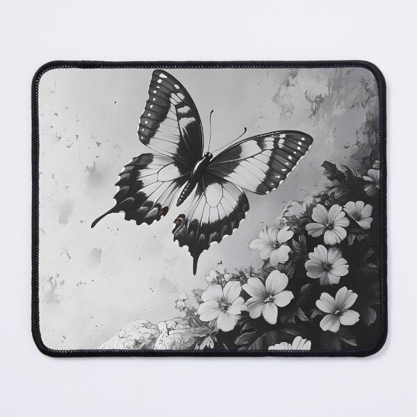 Item preview, Black and white monarch butterfly pencil drawing designed and sold by Pencil-Art.