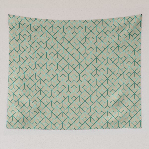 Item preview, Art Deco Pattern 12 - Teal on Off-White designed and sold by elektronen.