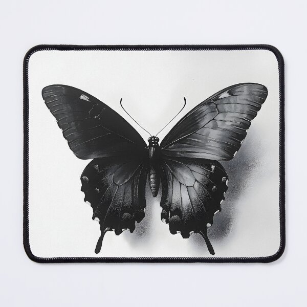 Item preview, Black and white monarch butterfly pencil drawing designed and sold by Pencil-Art.