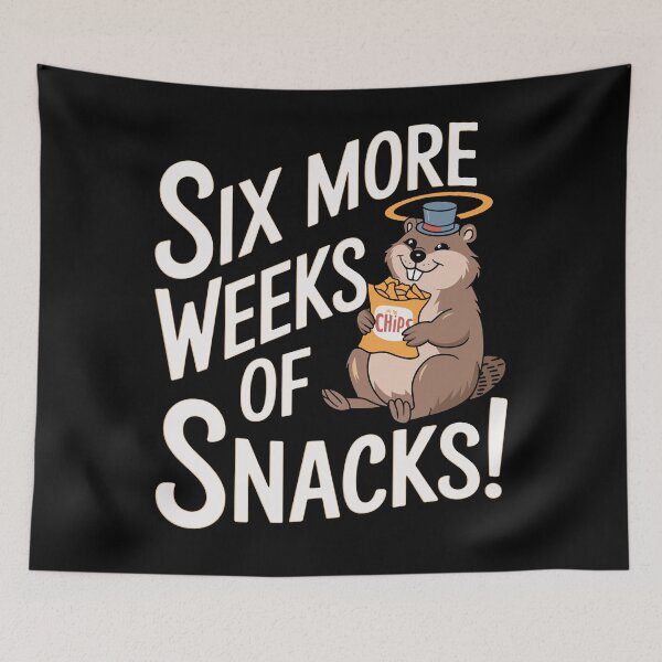 Item preview, Funny Groundhog and Snacks Humor designed and sold by InsanseCreation.