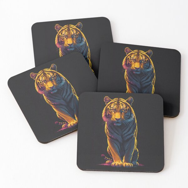 Item preview, Dominating Neon Orange Tiger On Black designed and sold by Museum Of Non-Existing Art.